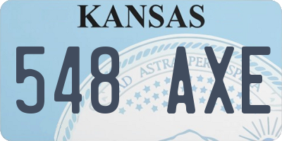 KS license plate 548AXE