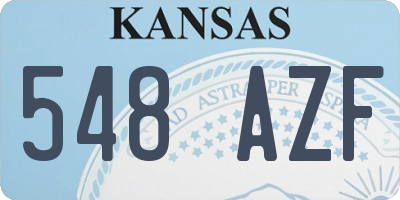KS license plate 548AZF