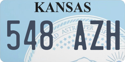 KS license plate 548AZH