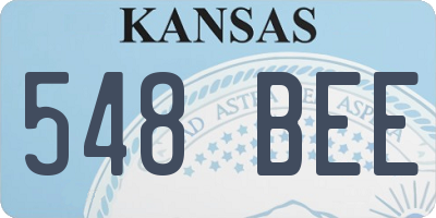 KS license plate 548BEE