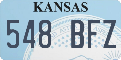 KS license plate 548BFZ
