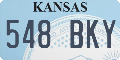KS license plate 548BKY