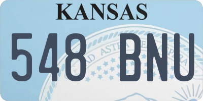 KS license plate 548BNU