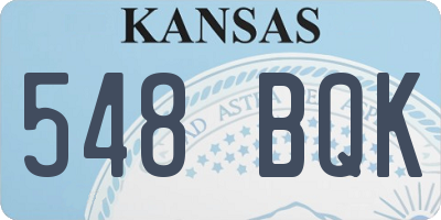 KS license plate 548BQK