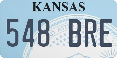 KS license plate 548BRE