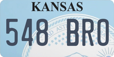 KS license plate 548BRO