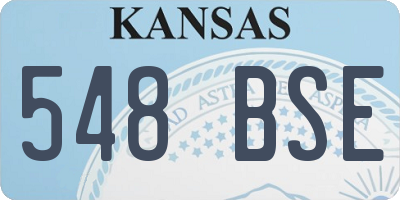KS license plate 548BSE