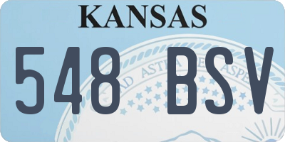 KS license plate 548BSV