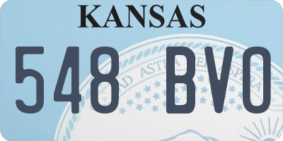 KS license plate 548BVO