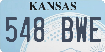 KS license plate 548BWE