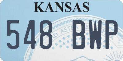 KS license plate 548BWP