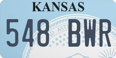 KS license plate 548BWR