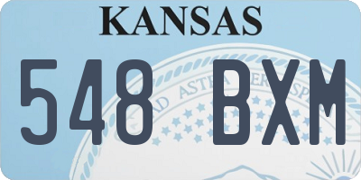 KS license plate 548BXM