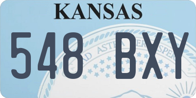 KS license plate 548BXY
