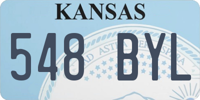 KS license plate 548BYL