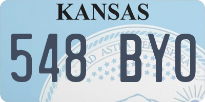 KS license plate 548BYO