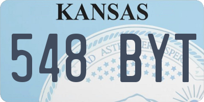 KS license plate 548BYT