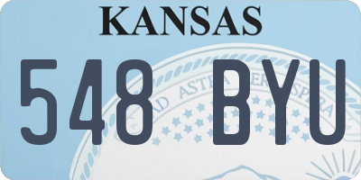 KS license plate 548BYU