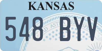 KS license plate 548BYV