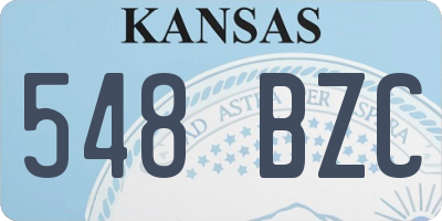 KS license plate 548BZC