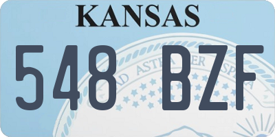 KS license plate 548BZF