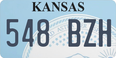 KS license plate 548BZH