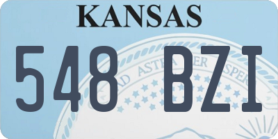 KS license plate 548BZI