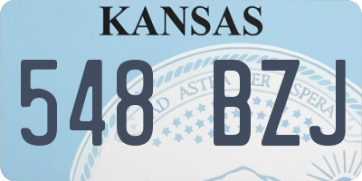 KS license plate 548BZJ