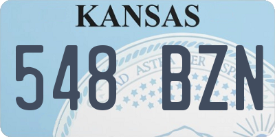 KS license plate 548BZN