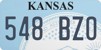 KS license plate 548BZO