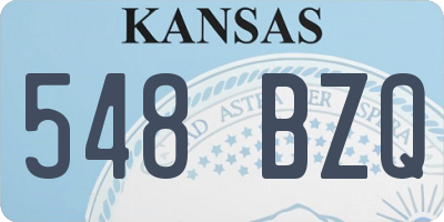 KS license plate 548BZQ