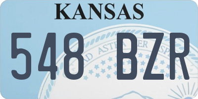 KS license plate 548BZR