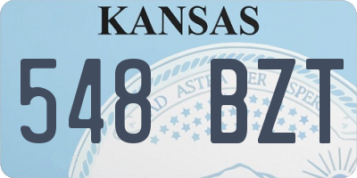 KS license plate 548BZT