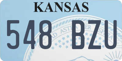 KS license plate 548BZU