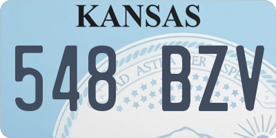 KS license plate 548BZV