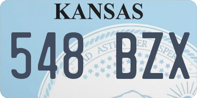 KS license plate 548BZX