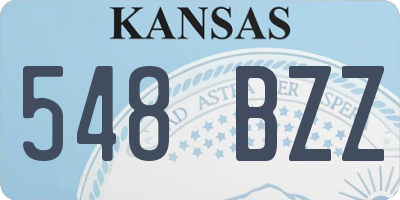 KS license plate 548BZZ