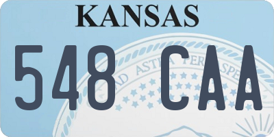 KS license plate 548CAA