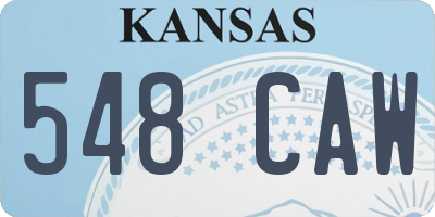 KS license plate 548CAW