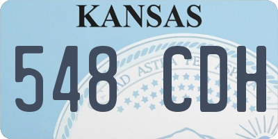 KS license plate 548CDH