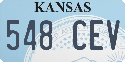 KS license plate 548CEV