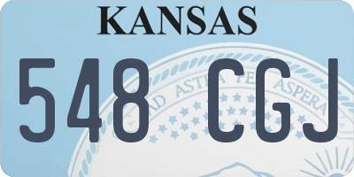 KS license plate 548CGJ