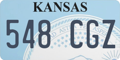 KS license plate 548CGZ