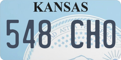 KS license plate 548CHO