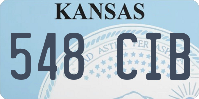 KS license plate 548CIB