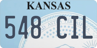 KS license plate 548CIL