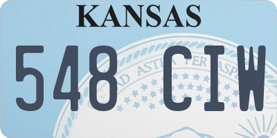 KS license plate 548CIW