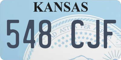 KS license plate 548CJF