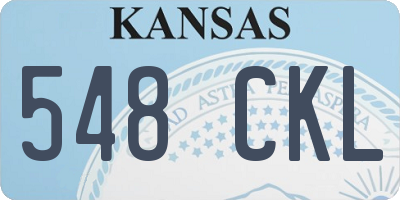 KS license plate 548CKL
