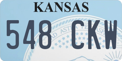 KS license plate 548CKW